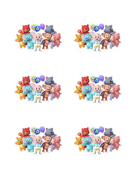 3 Inch Round Pre-Cut Character Design Edible Image Cupcake Toppers!