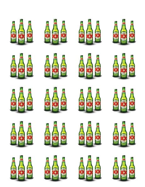 1.875" Pre-Cut Round Beer Design Edible Images For Your Cupcakes!