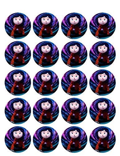 1.875" Pre-Cut Round Coraline Edible Images For Your Cupcakes!