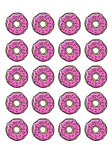 Donut Design Edible Image Cupcake Toppers For 1.875 Inch Cupcakes Or Cookies!