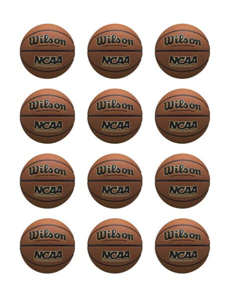 2" Pre-Cut Round Basketball Design Edible Images For Your Cupcakes By TNCT!