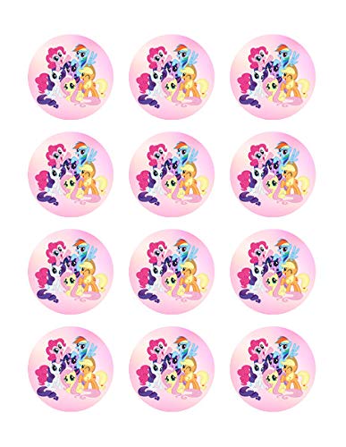 2" Round Pre-Cut Pony Design By TNCT Edible Images For Your Cupcakes!