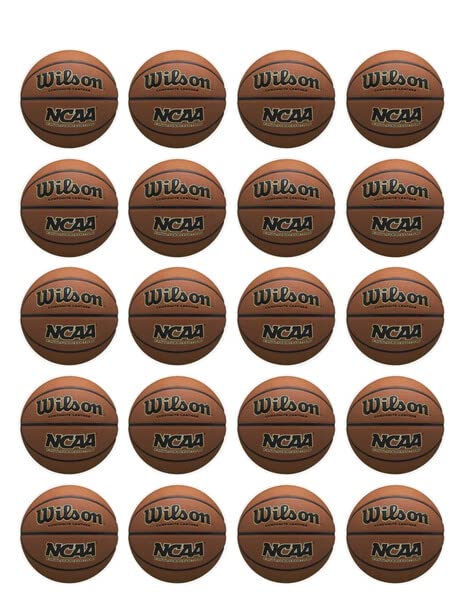 1.875" Pre-Cut Round Basketball Design Edible Images For Your Cupcakes!