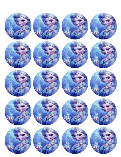 1.875" Pre-Cut Round Beautiful Princess Edible Image Cupcake Toppers!