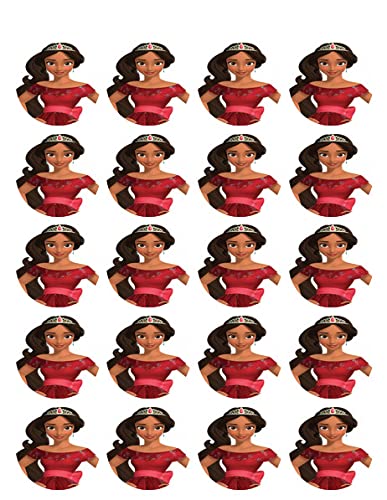1.875" Pre-Cut Princess In Red Design By TNCT Edible Image Cupcake Toppers!