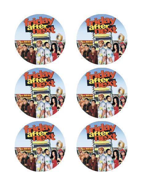 3" Round Pre-Cut Friday Edible Image Cupcake Or Cookie Toppers By TNCT!