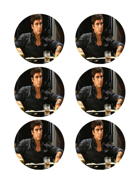 3" Round Pre-Cut Tony Design Edible Image Cupcake Toppers!