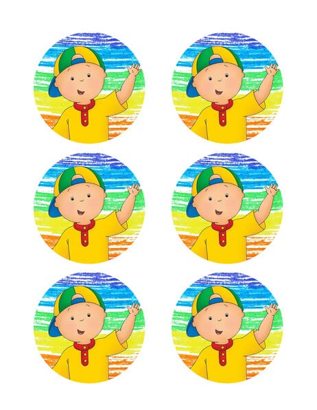 3" Round Pre-Cut Colorful Cartoon Edible Image Cupcake Or Cookie Toppers!