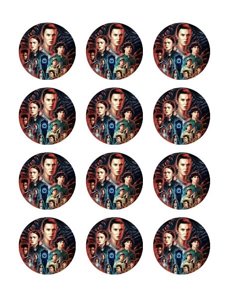 Stranger Things Edible Image Cupcake Toppers For 2 Inch Cupcakes Or Cookies!