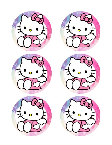 3" Round Pre-Cut Kitty Edible Image Cupcake Toppers!