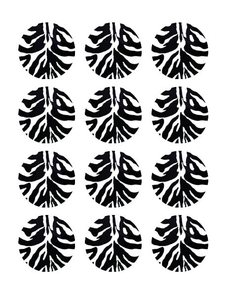 Zebra Design By TNCT Edible Image Cupcake Toppers For 2 Inch Cupcakes Or Cookies!