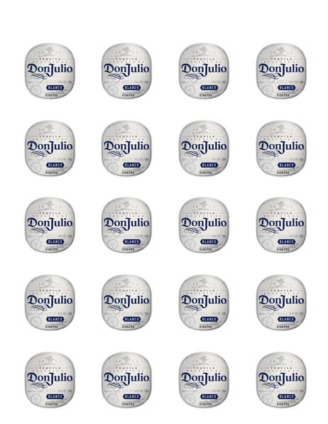 1.875" Pre-Cut Round Don Julio Label Edible Images For Your Cupcakes!