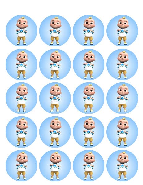 1.875" Pre-Cut Round Backpack Baby Edible Image Cupcake Toppers!