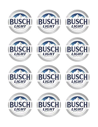 2" Round Pre-Cut Busch Light Design Edible Images For Your Cupcakes!