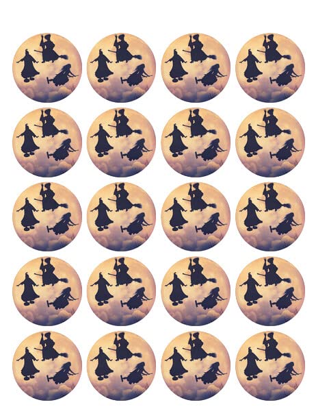 1.875 Round Pre-Cut Moon Edible Image Cupcake Toppers!