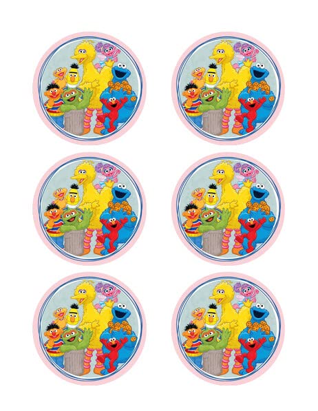 3" Round Pre-Cut Cartoon Design Edible Image Cupcake Toppers!