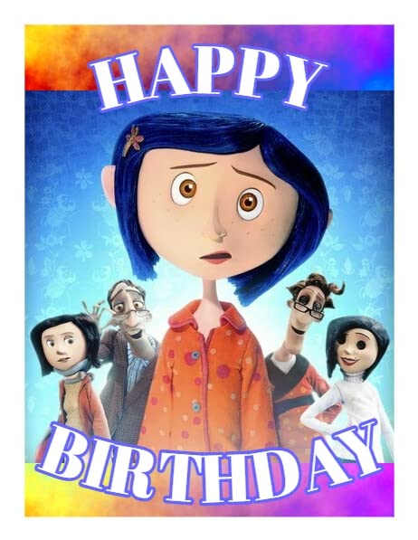 Colorful Design Edible Image For Quarter Sheet Cake!