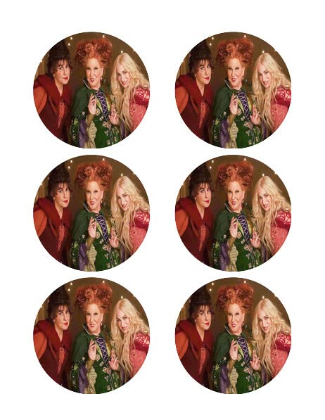 3" Round Pre-Cut Fun Movie Design Edible Image Cupcake Toppers!