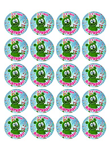 1.875" Pre-Cut Round Happy Bear Edible Images For Your Cupcakes!