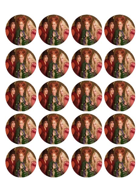 1.875" Pre-Cut Round Fun Movie Design Edible Image Cupcake Toppers!