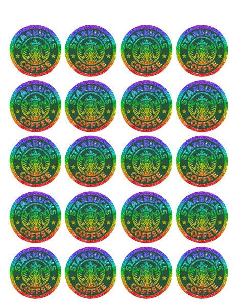 1.875" Round Glitter Logo Edible Image Cupcake Toppers!