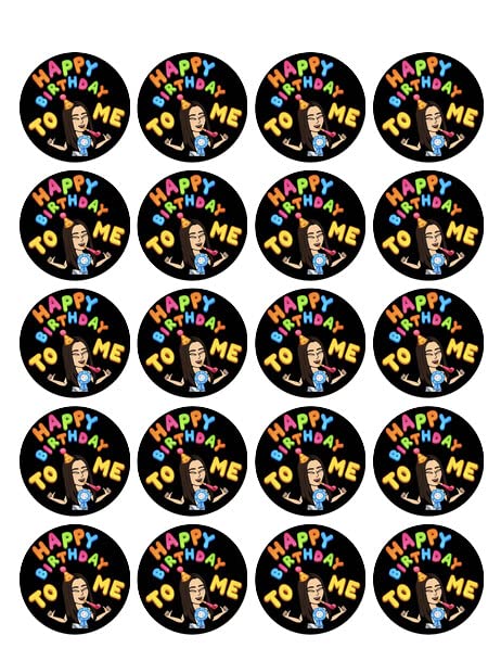 1.875" Round Pre-Cut Bday Edible Images For Your Cupcakes By TNCT!