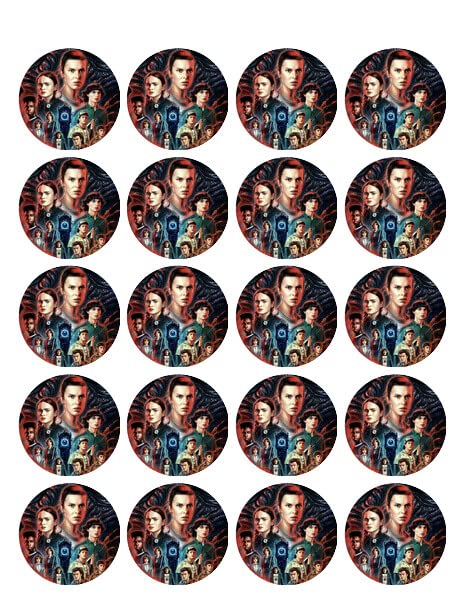 1.875" Round Pre-Cut Stranger Things Edible Image Cupcake Toppers!