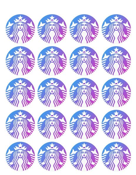 1.875" Pre-Cut Round Starbucks Logo Edible Images For Your Cupcakes!