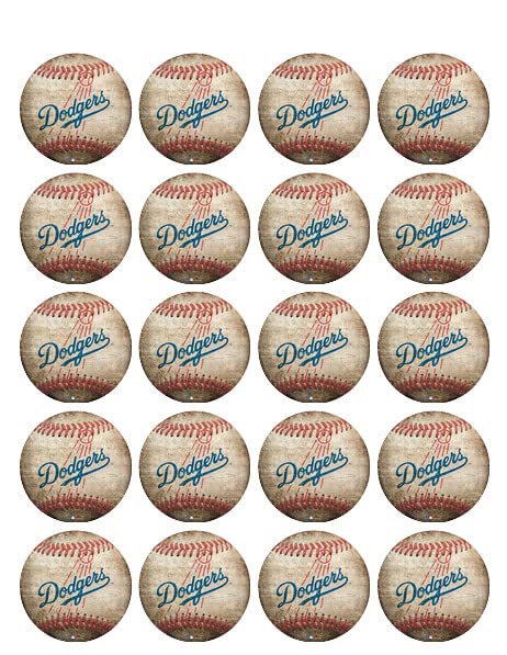 1.875" Round Pre-Cut Baseball Edible Images For Your Cupcakes By TNCT!