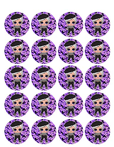 1.875" Pre-Cut Beatnik Babe Edible Images For Your Cupcakes!