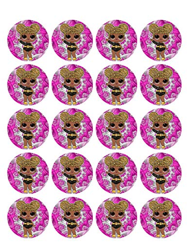 Queen Bee Pink Edible Images For Your 1.875" Cupcakes Or Cookies!