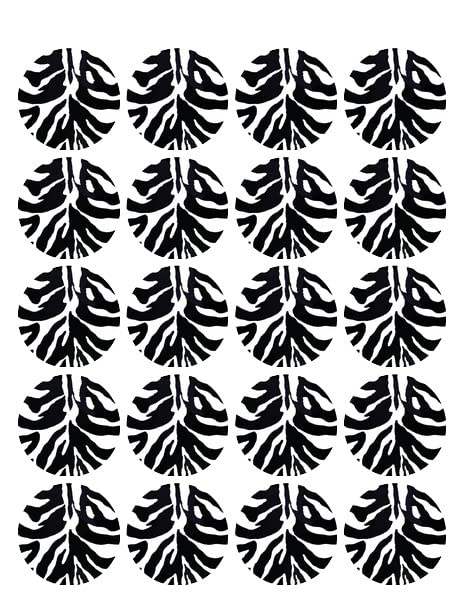 Pre-Cut Zebra Design By TNCT Edible Images For Your 1.875" Cupcakes Or Cookies!